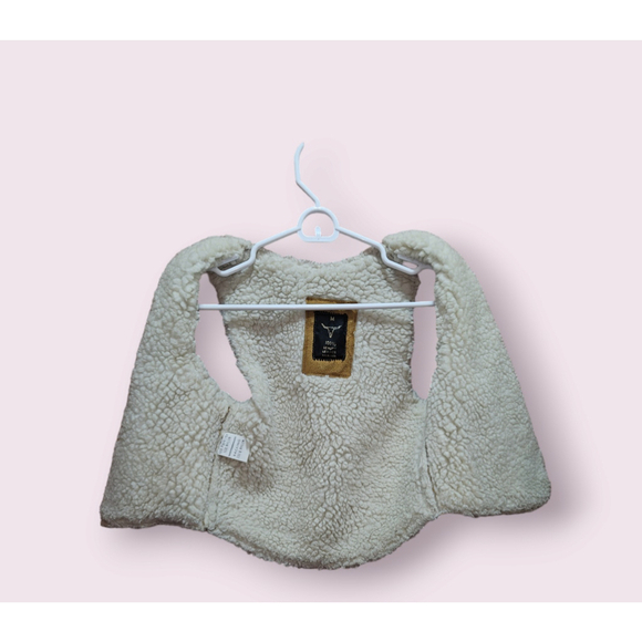 Vintage Unisex Kids Brown Leather Vest Size M (Made in Mexico) - Picture 2 of 11